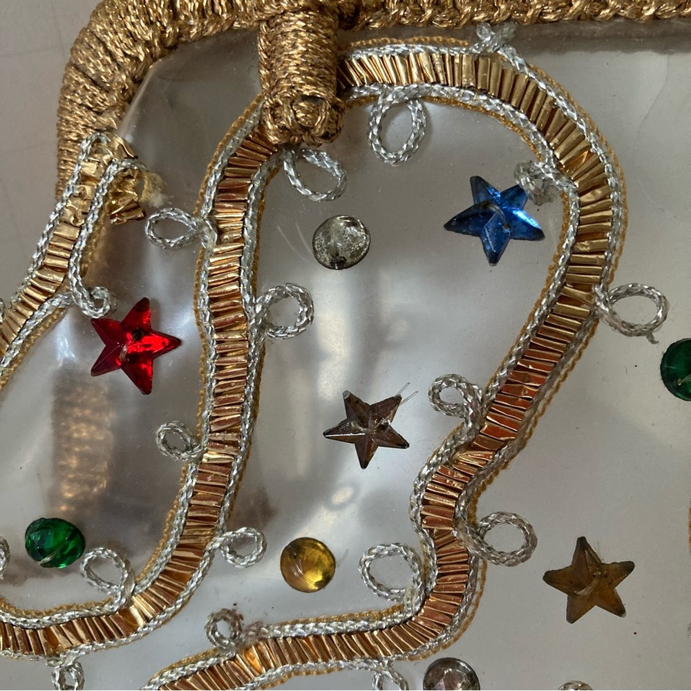 Vintage Atomic Era Space Race Bags by Josef clear handbag with stars